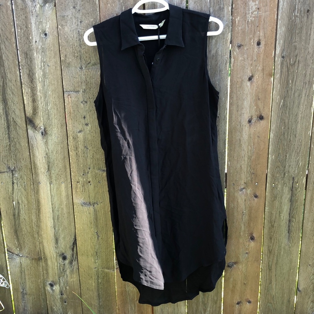 Zara Premium Collection sleevless shirt dress size medium new with tags